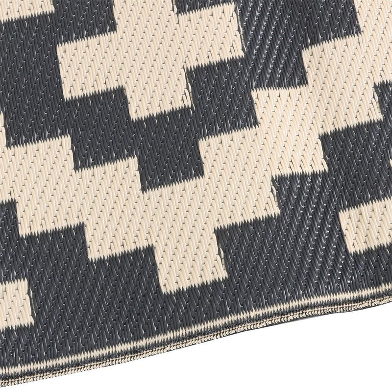 DURAFORCE Waterproof Outdoor Rug 10x14 ft Outdoor Plastic Straw Rug For Camping RV Deck