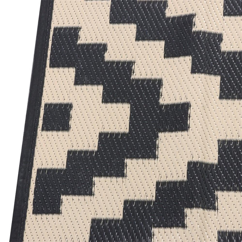 DURAFORCE Waterproof Outdoor Rug 10x14 ft Outdoor Plastic Straw Rug For Camping RV Deck