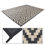 DURAFORCE Waterproof Outdoor Rug 10x14 ft Outdoor Plastic Straw Rug For Camping RV Deck