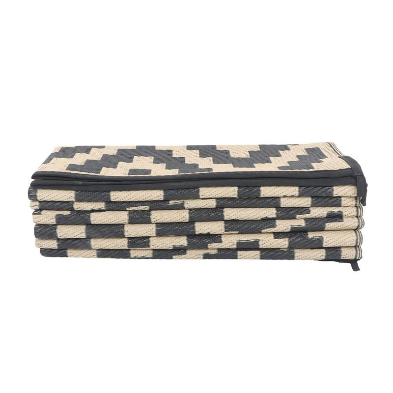 DURAFORCE Waterproof Outdoor Rug 10x14 ft Outdoor Plastic Straw Rug For Camping RV Deck