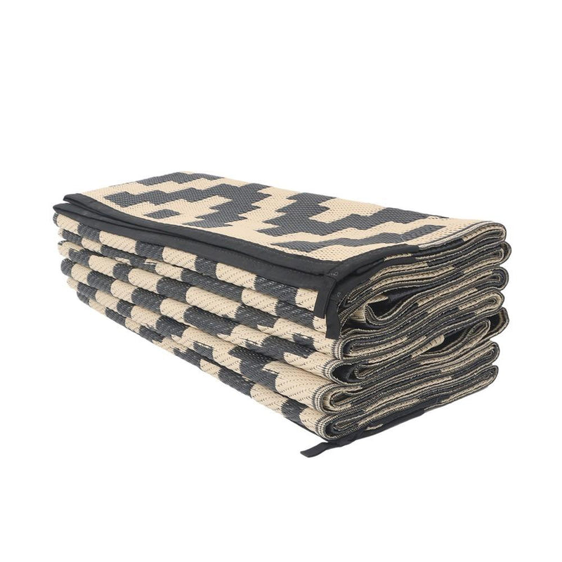 DURAFORCE Waterproof Outdoor Rug 10x14 ft Outdoor Plastic Straw Rug For Camping RV Deck