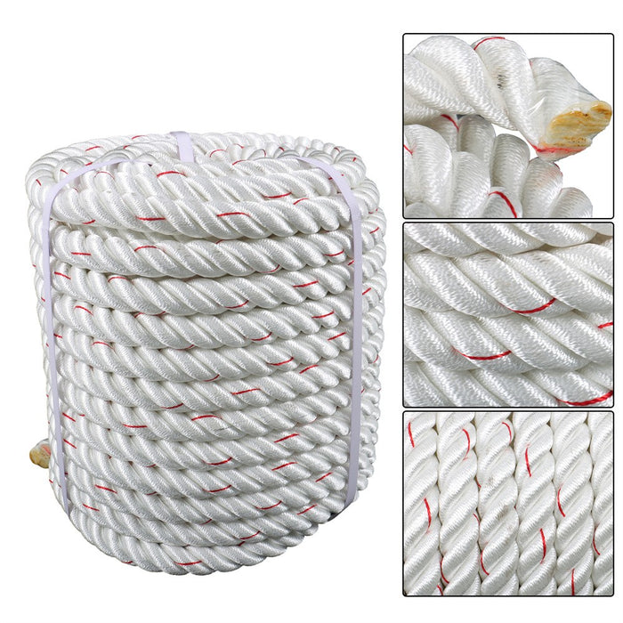 DURAFORCE 1 inch x 120 feet Arborist Bull Rope Tree Hoist Rigging Line Polyester Rope