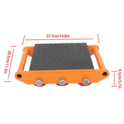 DURAFORCE Heavy Duty Machinery Skate Dolly 15 Ton 33069Lbs Mover Roller Cargo Trolley 360°