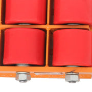 DURAFORCE Heavy Duty Machinery Skate Dolly 15 Ton 33069Lbs Mover Roller Cargo Trolley 360°