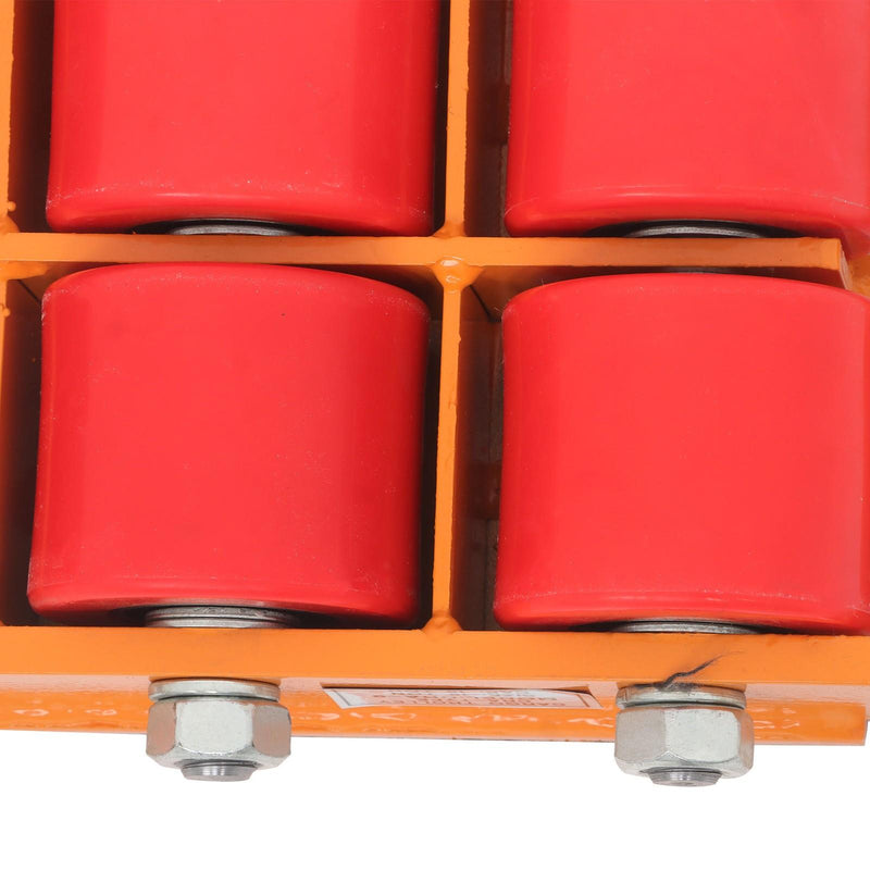 DURAFORCE Heavy Duty Machinery Skate Dolly 15 Ton 33069Lbs Mover Roller Cargo Trolley 360°
