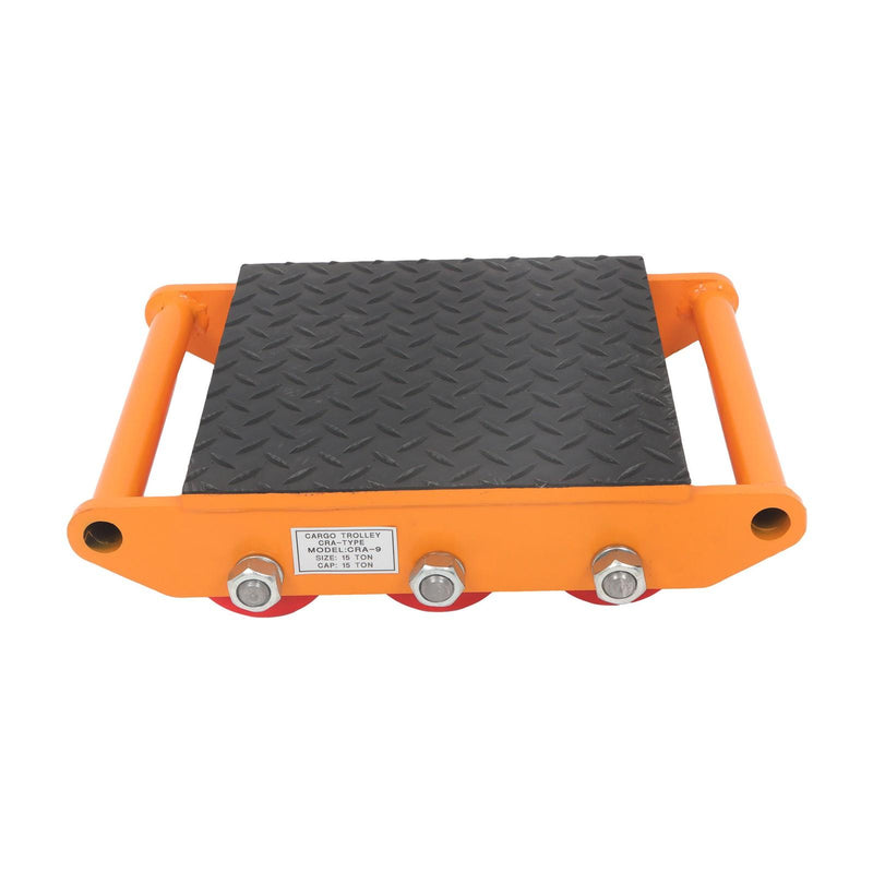 DURAFORCE Heavy Duty Machinery Skate Dolly 15 Ton 33069Lbs Mover Roller Cargo Trolley 360°