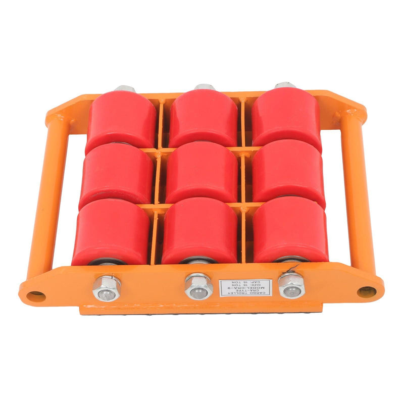 DURAFORCE Heavy Duty Machinery Skate Dolly 15 Ton 33069Lbs Mover Roller Cargo Trolley 360°