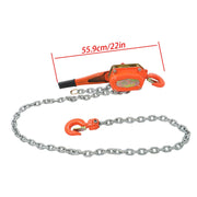 DURAFORCE 10ft 6600lb Capacity G80 Chain Manual Lever Steel Chain Hoist Wrench Block Hoist
