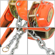DURAFORCE 10ft 6600lb Capacity G80 Chain Manual Lever Steel Chain Hoist Wrench Block Hoist