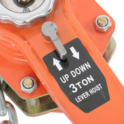 DURAFORCE 10ft 6600lb Capacity G80 Chain Manual Lever Steel Chain Hoist Wrench Block Hoist