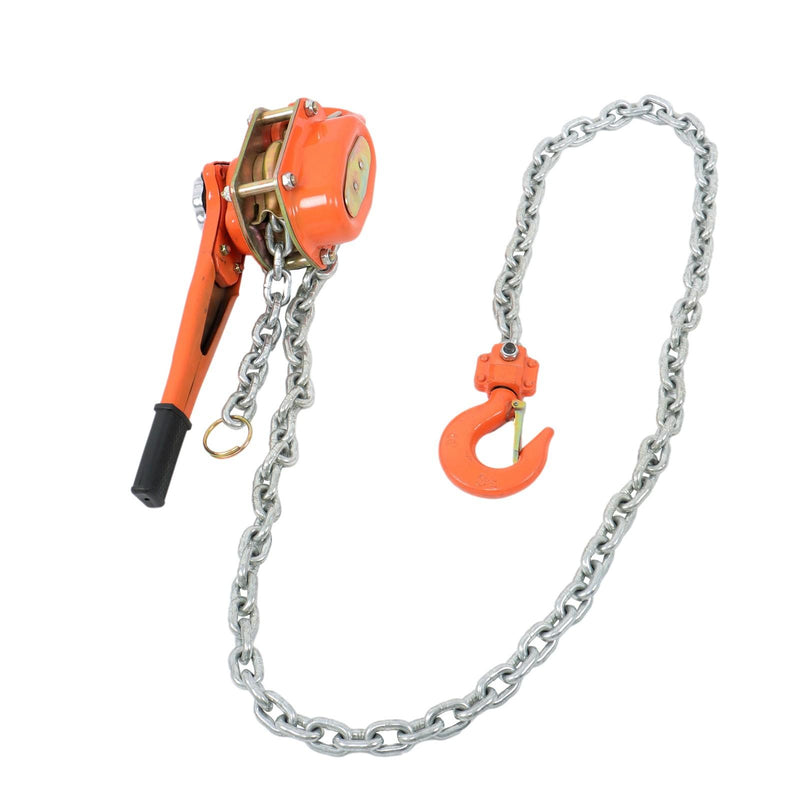 DURAFORCE 10ft 6600lb Capacity G80 Chain Manual Lever Steel Chain Hoist Wrench Block Hoist