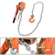 DURAFORCE 10ft 6600lb Capacity G80 Chain Manual Lever Steel Chain Hoist Wrench Block Hoist