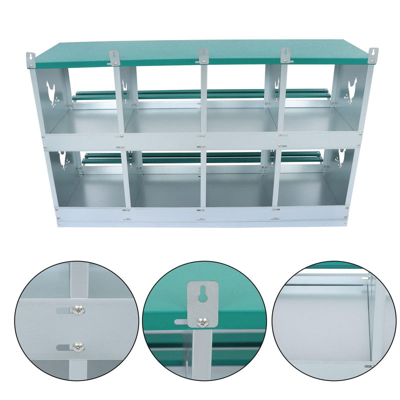 DURAFORCE Durable Chicken Nest Box 8 Hole Nest Box Laying Egg Lay Box Hen Chicken Coop Box