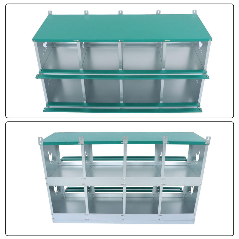DURAFORCE Durable Chicken Nest Box 8 Hole Nest Box Laying Egg Lay Box Hen Chicken Coop Box
