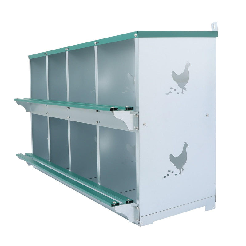 DURAFORCE Durable Chicken Nest Box 8 Hole Nest Box Laying Egg Lay Box Hen Chicken Coop Box