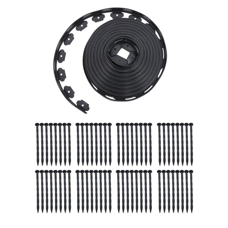 DURAFORCE 100FT 1.7" Garden Landscape Edging No Dig Lawn Edging Border With 64 8-In Spikes