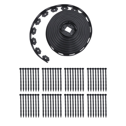 DURAFORCE 100FT 1.7" Garden Landscape Edging No Dig Lawn Edging Border With 64 8-In Spikes