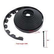 DURAFORCE 100FT 1.7" Garden Landscape Edging No Dig Lawn Edging Border With 64 8-In Spikes