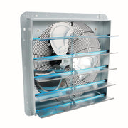DURAFORCE 20 Inch Shutter Exhaust Fan High Speed Aluminum Wall Mounted Greenhouse Garage