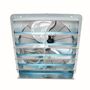DURAFORCE 20 Inch Shutter Exhaust Fan High Speed Aluminum Wall Mounted Greenhouse Garage