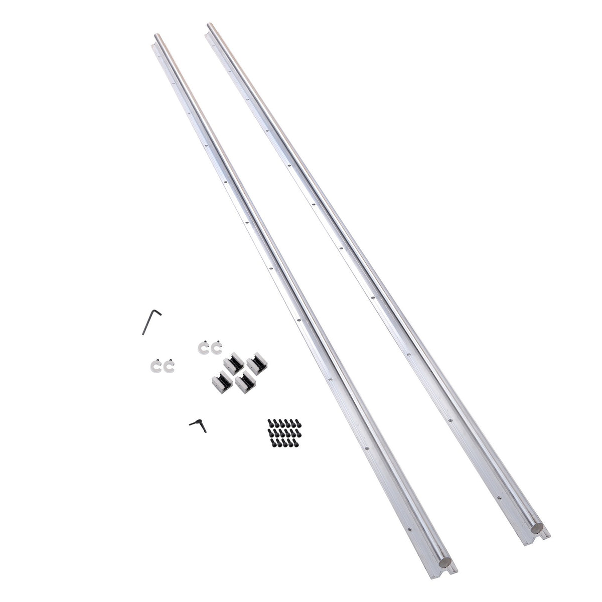SBR20UU Linear Guide Rail Kit 2200mm Dual Rail 4 Blocks & Stops CNC ...