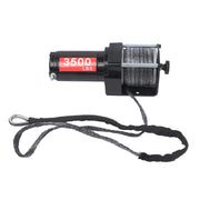 DURAFORCE 3500lbs 12V Synthetic Rope Electric Winch w/ Wireless and Wired Remote Control