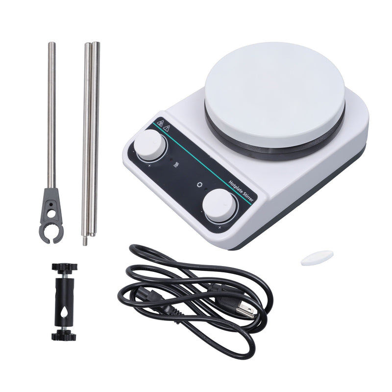 DURAFORCE 200-1500rpm Laboratory Hot Plate Magnetic Stirrer with Heating Magnetic 3L 260℃