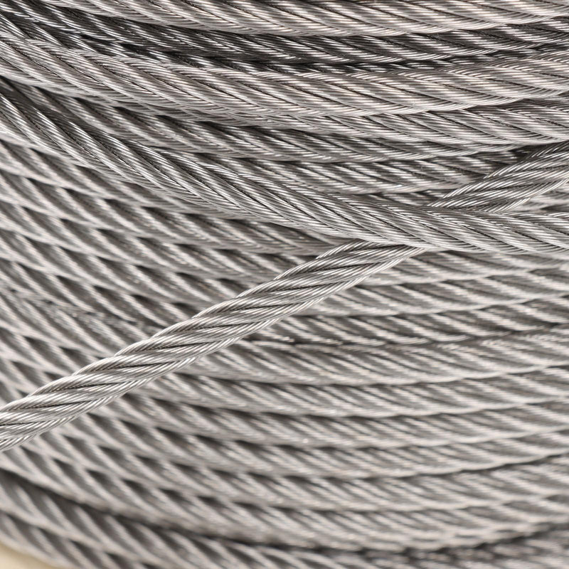 DURAFORCE 3/16" x 500ft Stainless Steel Cable 7x19 Strands T304 Wire Rope 3700 lbs Load
