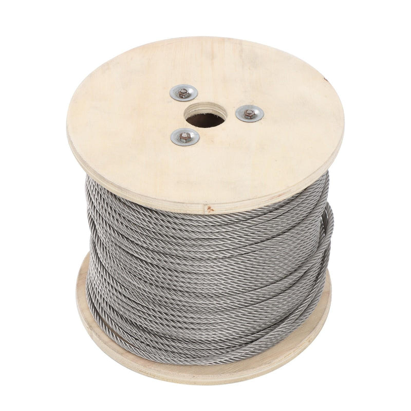DURAFORCE 3/16" x 500ft Stainless Steel Cable 7x19 Strands T304 Wire Rope 3700 lbs Load