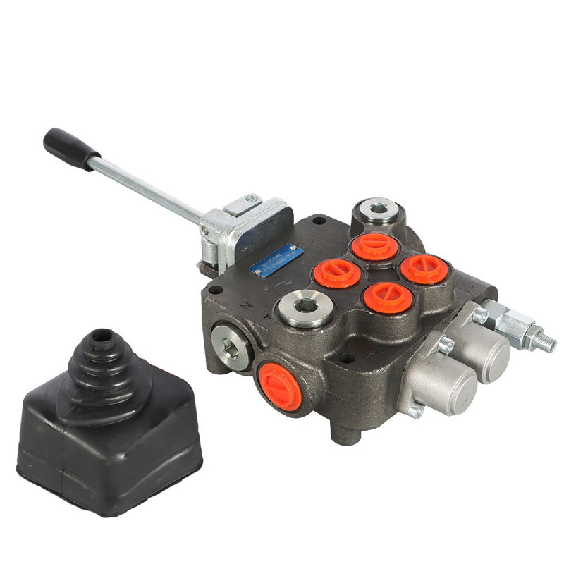 DURAFORCE 2 Spool 21GPM Hydraulic Directional Control Valve For Tractor Loader w/ Joystick