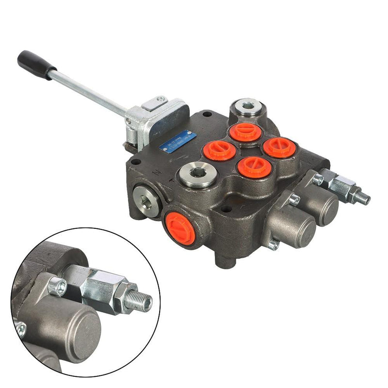DURAFORCE 2 Spool 21GPM Hydraulic Directional Control Valve For Tractor Loader w/ Joystick