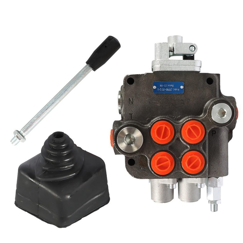 DURAFORCE 2 Spool 21GPM Hydraulic Directional Control Valve For Tractor Loader w/ Joystick