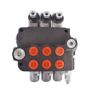 DURAFORCE Hydraulic Monoblock 3 Spool 21 GPM Double Acting Control Valve SAE Ports