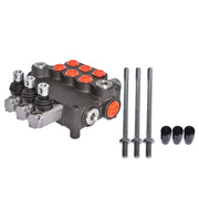 DURAFORCE Hydraulic Monoblock 3 Spool 21 GPM Double Acting Control Valve SAE Ports
