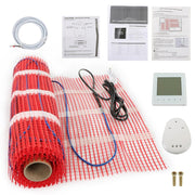 DURAFORCE 20 Sqft 120V Electric Radiant Floor Heating Mat Kit For Under Tile and Laminate
