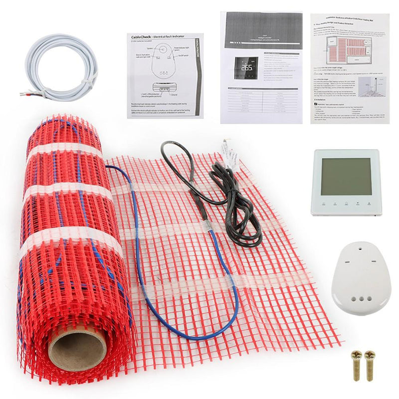 DURAFORCE 20 Sqft 120V Electric Radiant Floor Heating Mat Kit For Under Tile and Laminate
