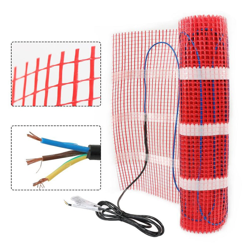 DURAFORCE 20 Sqft 120V Electric Radiant Floor Heating Mat Kit For Under Tile and Laminate