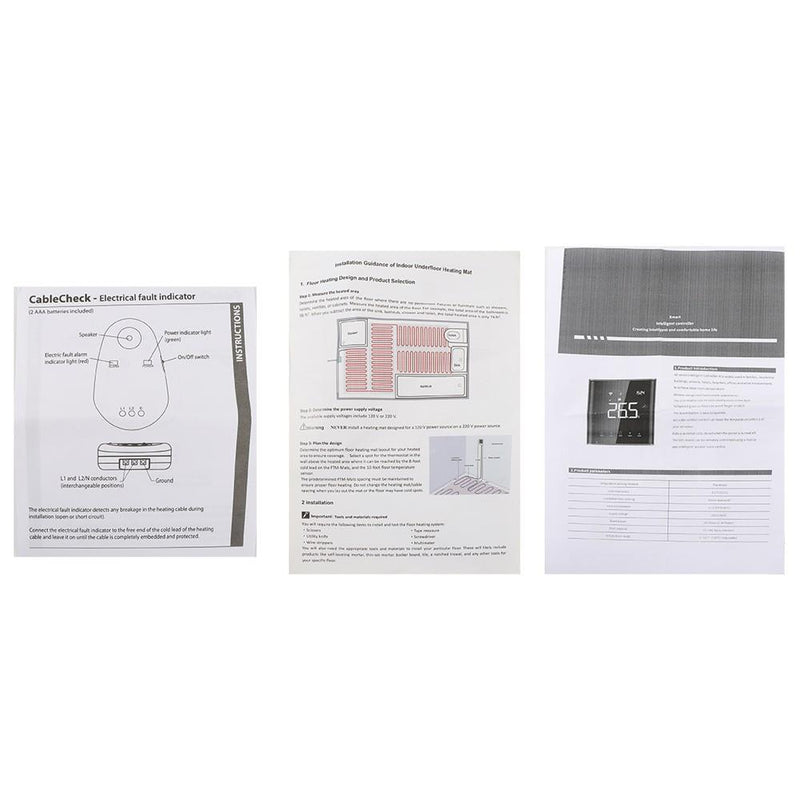 DURAFORCE 20 Sqft 120V Electric Radiant Floor Heating Mat Kit For Under Tile and Laminate