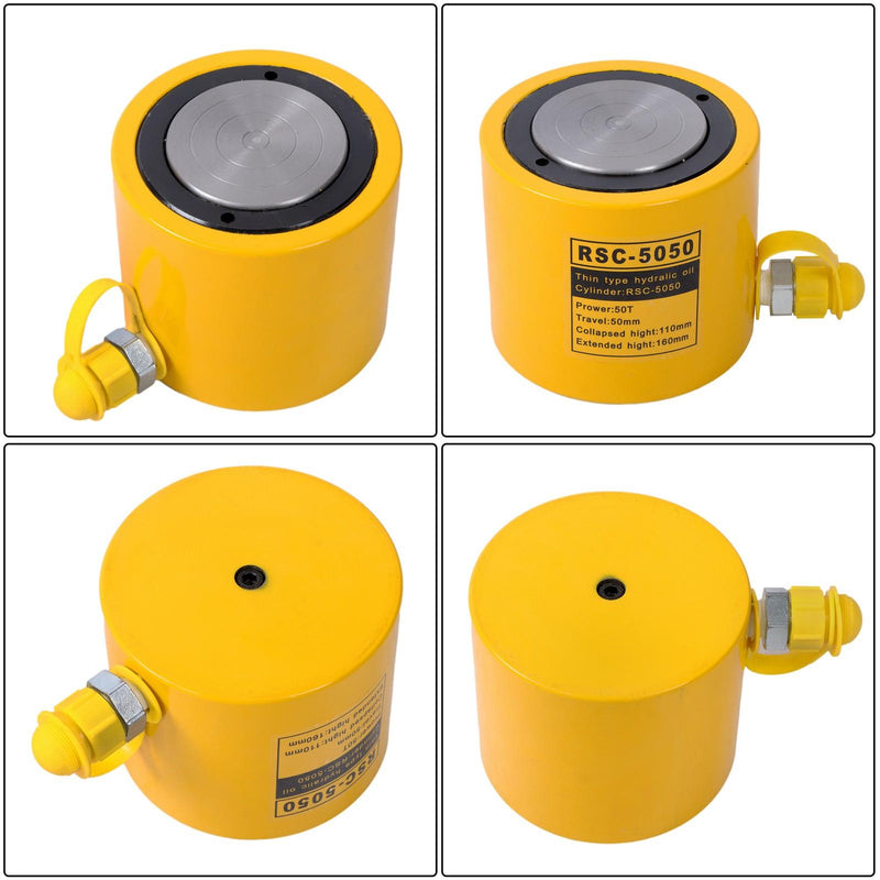 DURAFORCE 2" Stroke Single Acting Hydraulic Ram Cylinder 50T Hydraulic Lifting Cylinder
