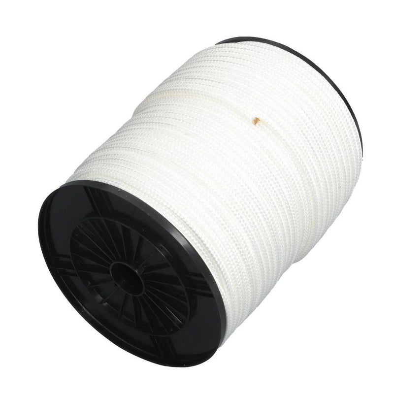 DURAFORCE 3/8 Inch Nylon Rope 500 Foot Spool 100% Nylon Solid Braid Rope Dyeable White