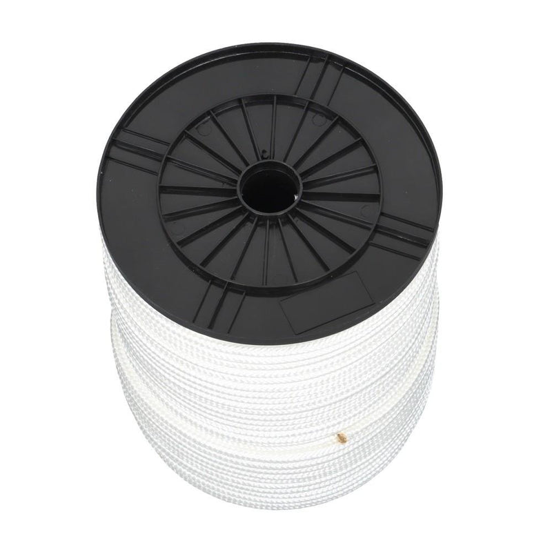 DURAFORCE 3/8 Inch Nylon Rope 500 Foot Spool 100% Nylon Solid Braid Rope Dyeable White