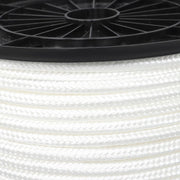 DURAFORCE 3/8 Inch Nylon Rope 500 Foot Spool 100% Nylon Solid Braid Rope Dyeable White