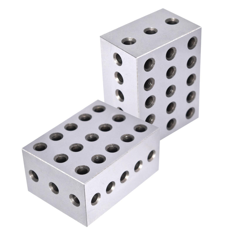 DURAFORCE 2 Matched Pair 0.0002" 2-3-4 234 Blocks 23 Holes Machinist Jig Ultra Precision