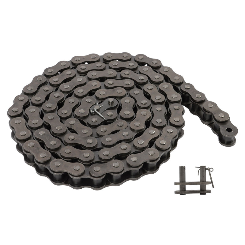 DURAFORCE 10 feet Roller Chain With 1 Connecting Links Heavy Duty #100H