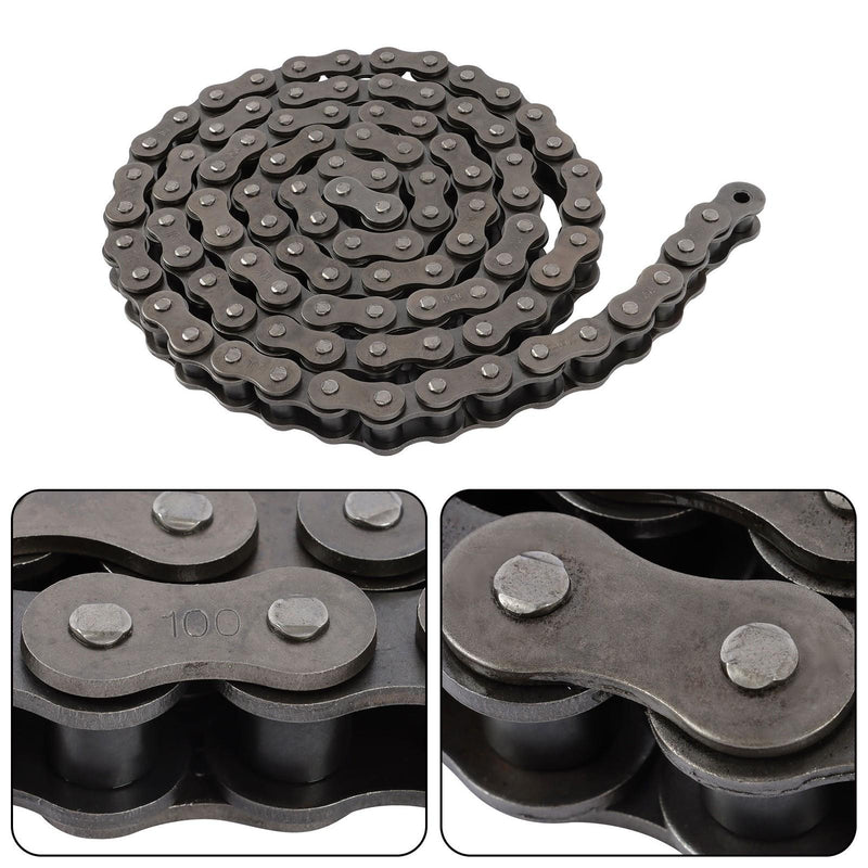 DURAFORCE 10 feet Roller Chain With 1 Connecting Links Heavy Duty #100H