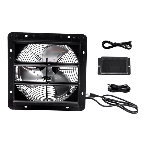 DURAFORCE 12 Inch Shutter Exhaust Fan W/ Speed Controller High Speed Wall Mounted 900 CFM