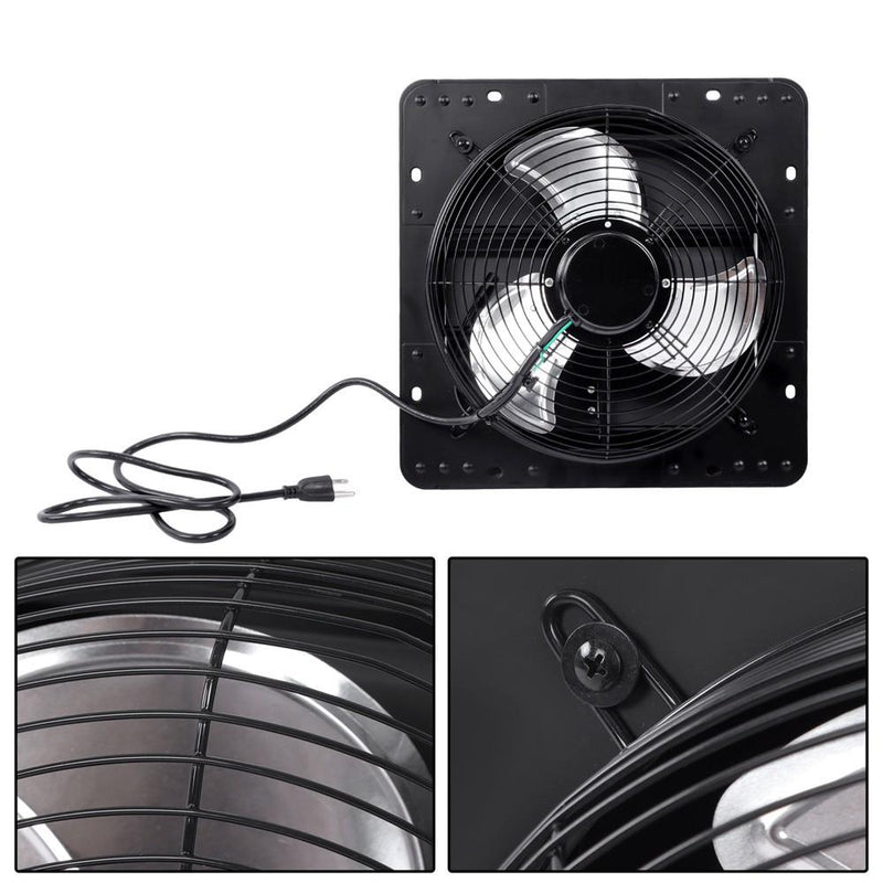 DURAFORCE 12 Inch Shutter Exhaust Fan W/ Speed Controller High Speed Wall Mounted 900 CFM