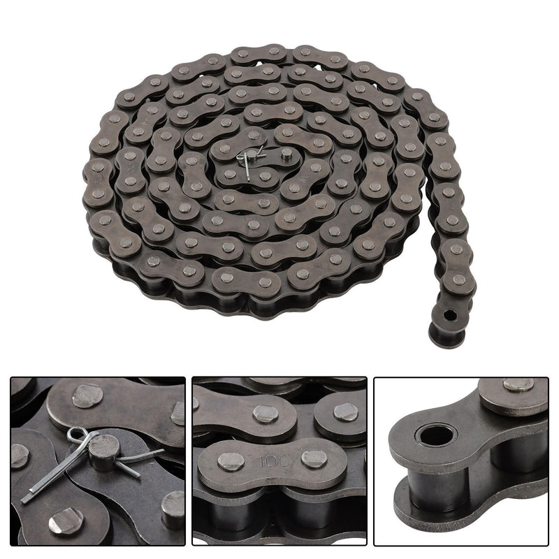 DURAFORCE 10 ft Roller Chain With 1 Connecting Links Heavy Duty #100H