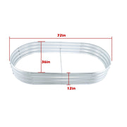DURAFORCE 2 Pack 6×3×1 ft Galvanized Raised Garden Beds Outdoor Planter Boxes Metal Oval