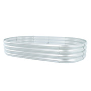 DURAFORCE 2 Pack 6×3×1 ft Galvanized Raised Garden Beds Outdoor Planter Boxes Metal Oval